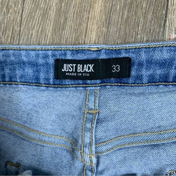 Just Black Raw Hem Slim Taper Leg Jeans - Picture 3 of 7